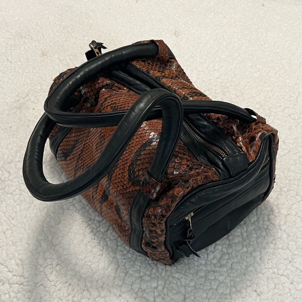 Edmond‎ Bassetti Vintage Snakeskin Leather Shoulder Bag